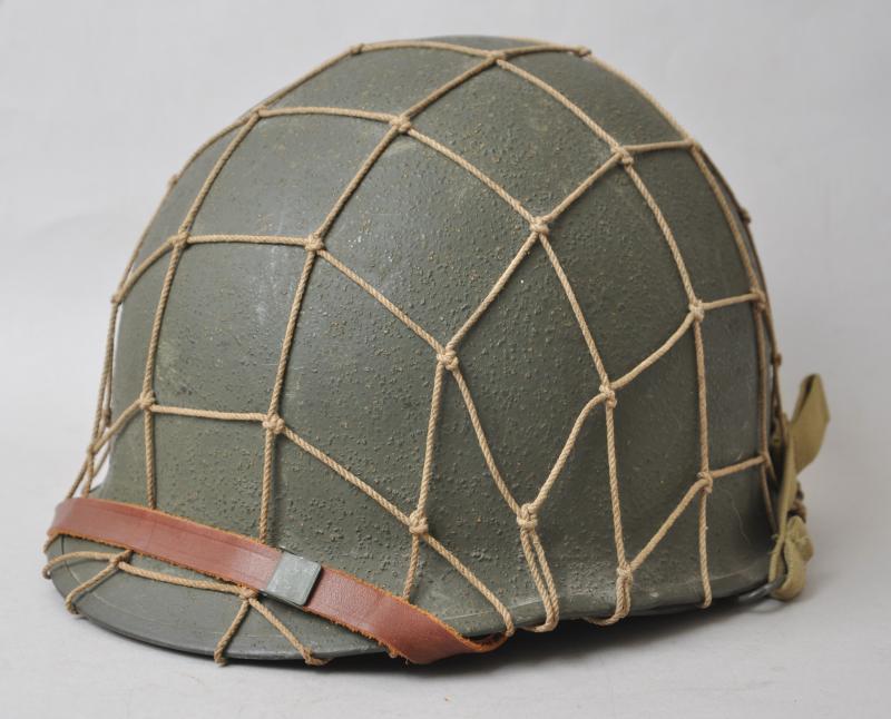 WW2 US M1 Helmet With Camouflage Net
