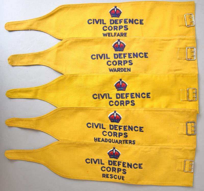 Postwar Civil Defence Corps Armband Set