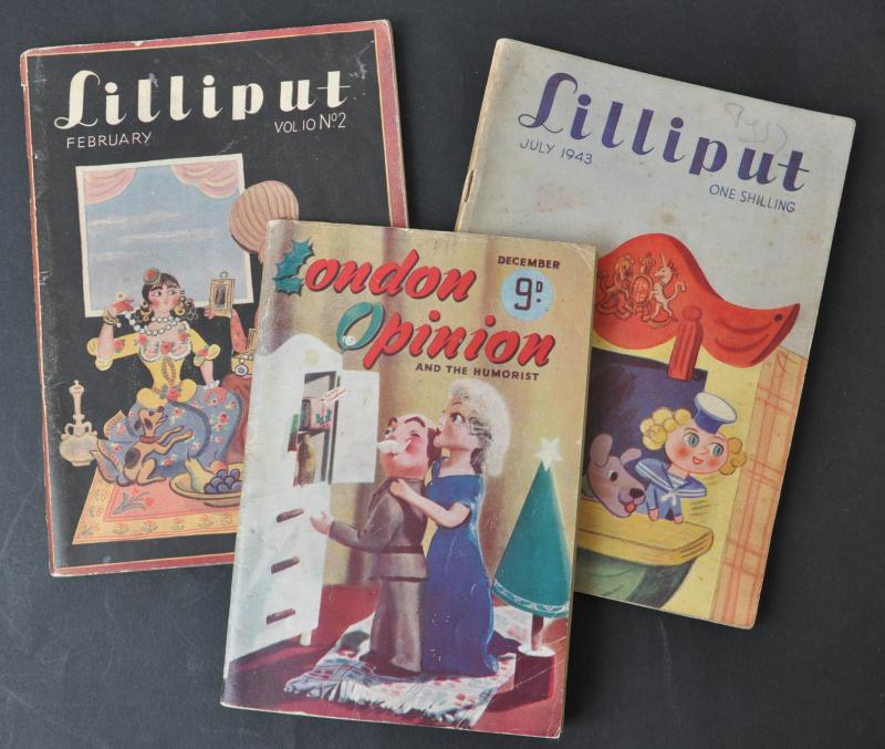 2 X Lilliput & 1 X London Opinion - Wartime Magazines