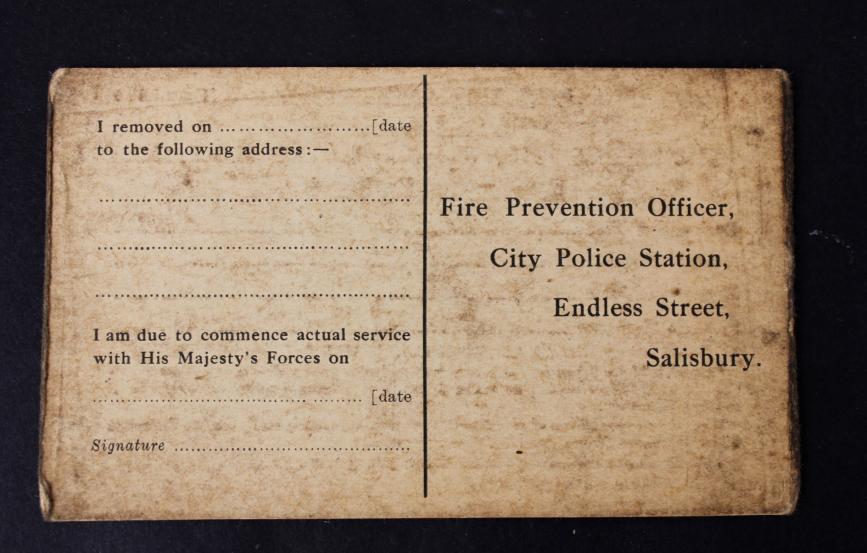 CS Militaria | WW2 Civil Defence Duties , Certificate Of Registration 1941