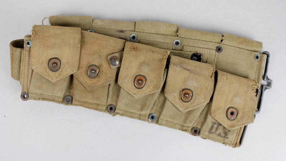 WW2 US Garand Cartridge Belt In Tan