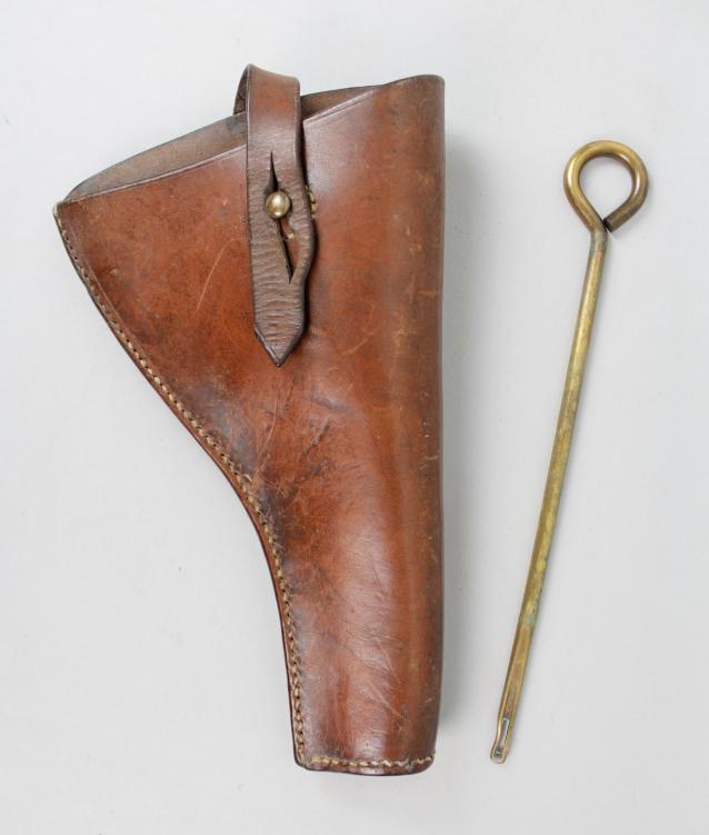 WW1 British Open Topped Holster With Cleaning Rod 1915