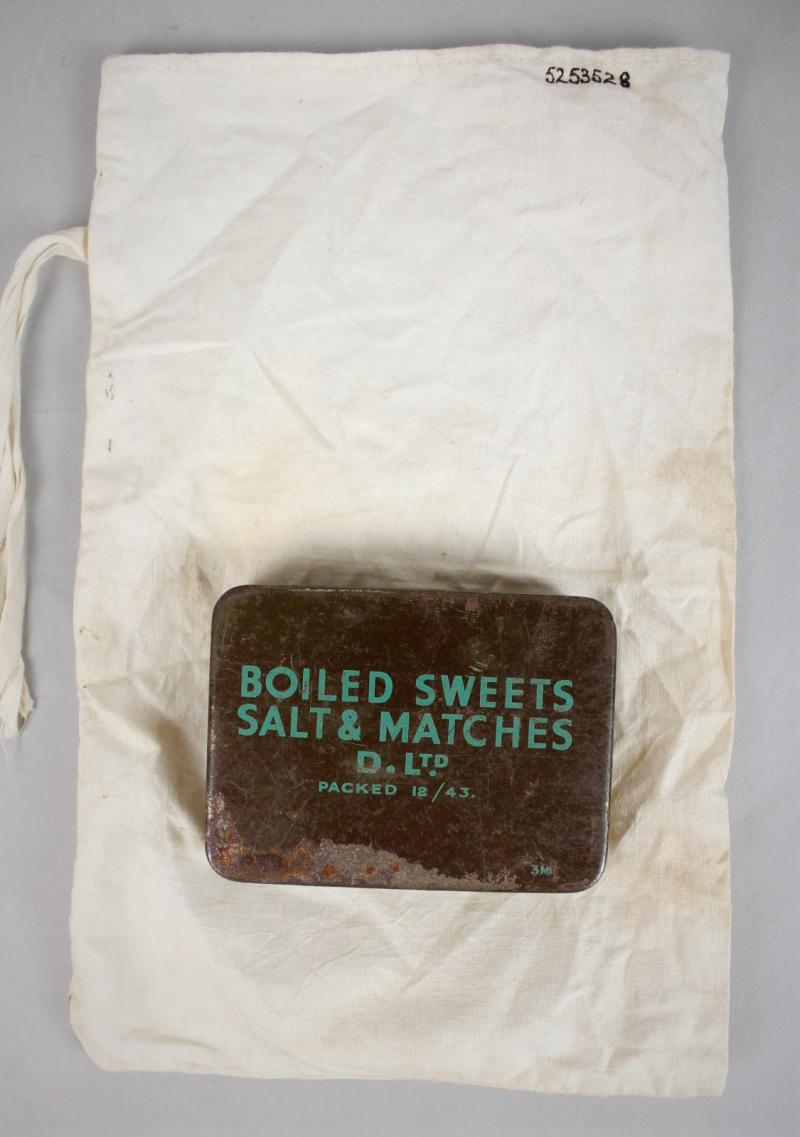 CS Militaria WW2 British Army Ration Bag With Boiled Sweets Salt 