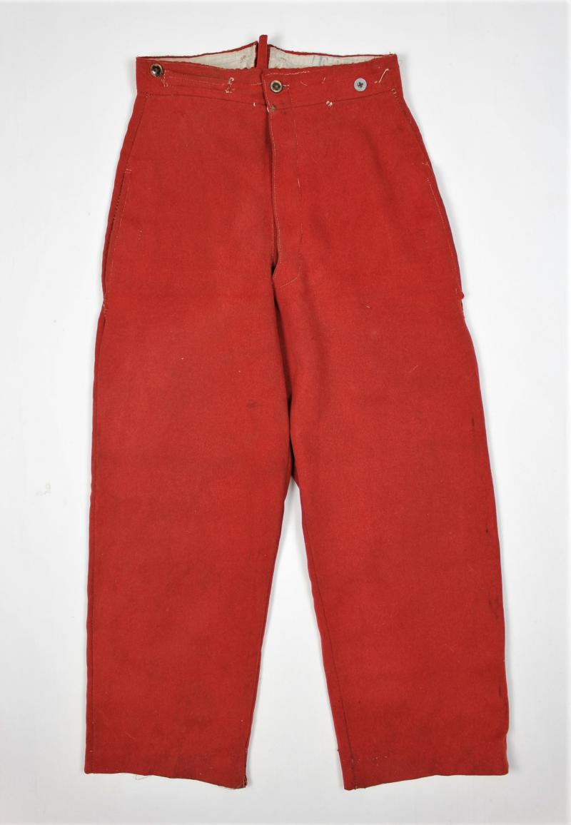 Rare WW1 French M1867 Other Ranks Trousers ( With Early Button Tabs To Pockets )