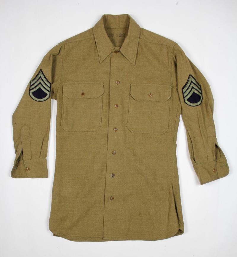 WW2 US Shirt With Sergeant Rank Chevrons