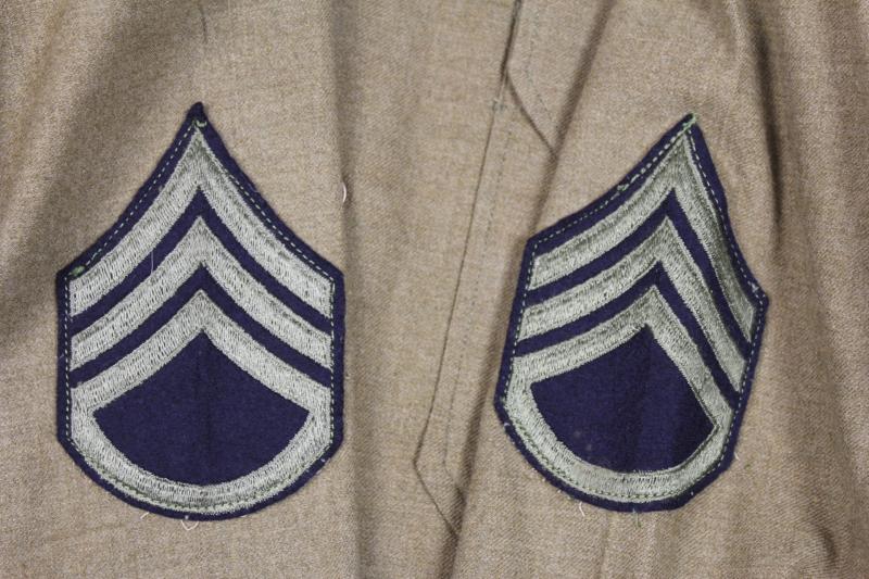 WW2 US Shirt With Sergeant Rank Chevrons