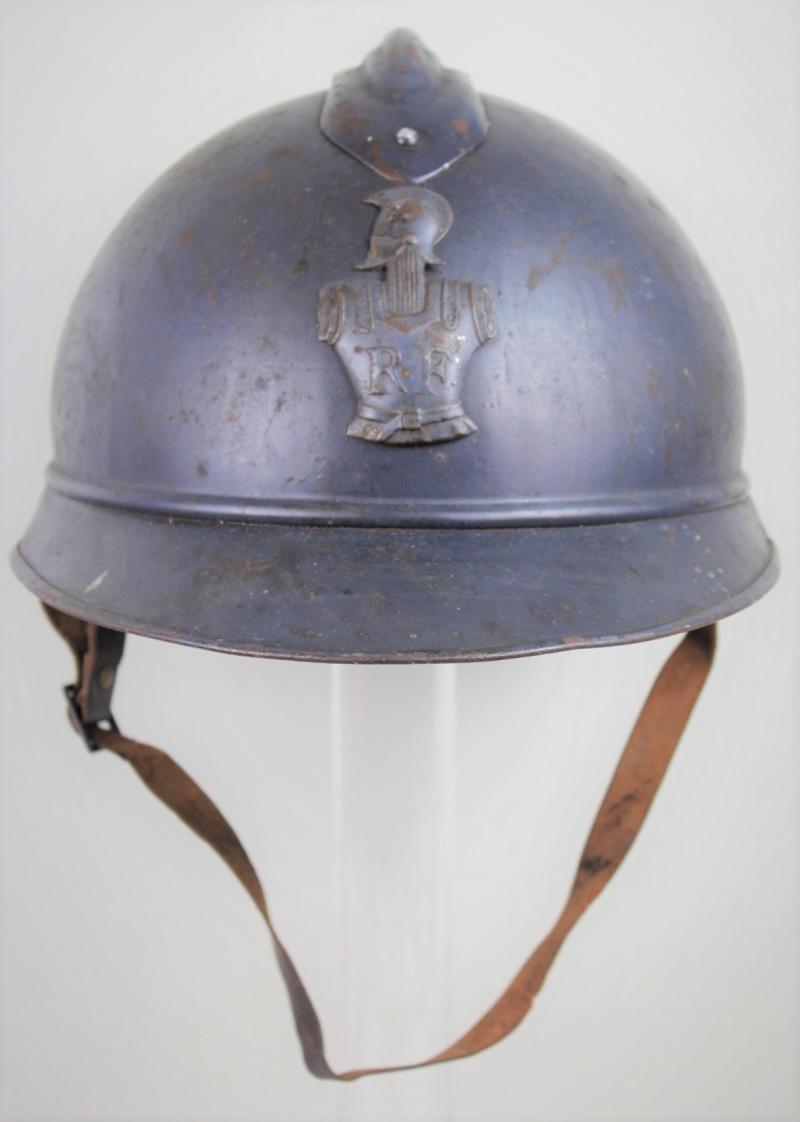 WW1 French Engineers M15 Adrian Helmet Named To Officer