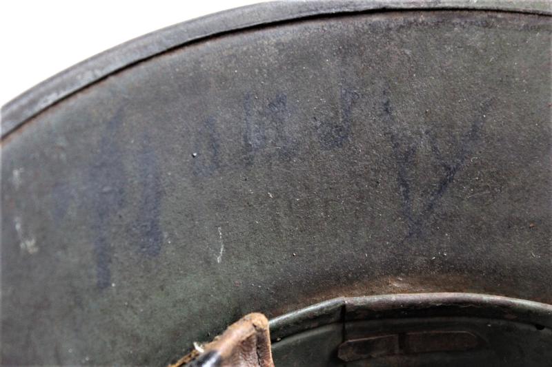 WW1 German M17 Steel Helmet With Monogrammed Owners Name