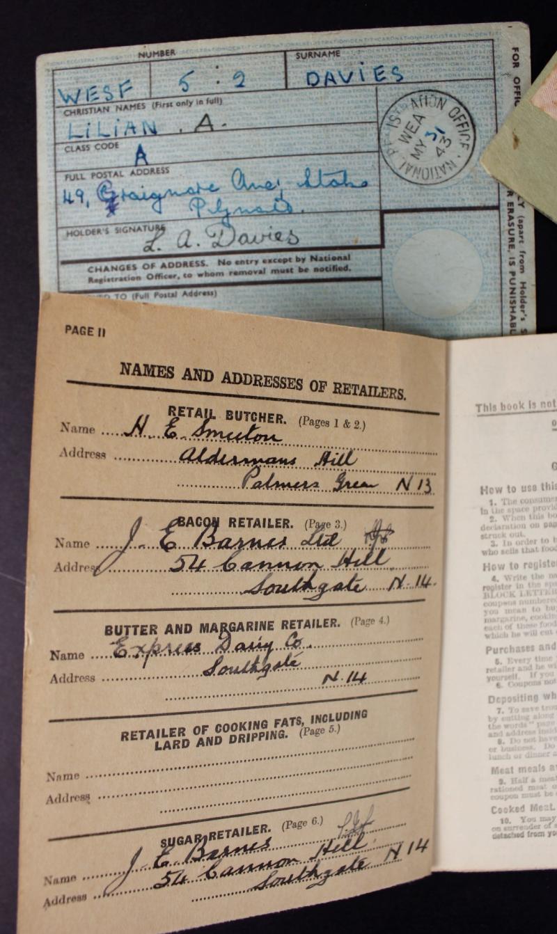 CS Militaria | WW2 Ration Book & Identity Cards 1939, 1942 & 1943