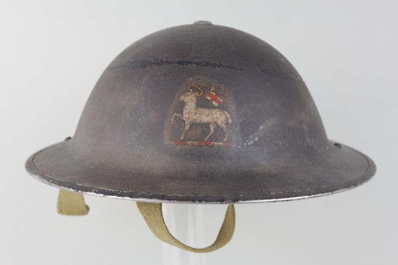 WW2 British Queens Royal Regiment ( West Surrey )  Helmet 1942