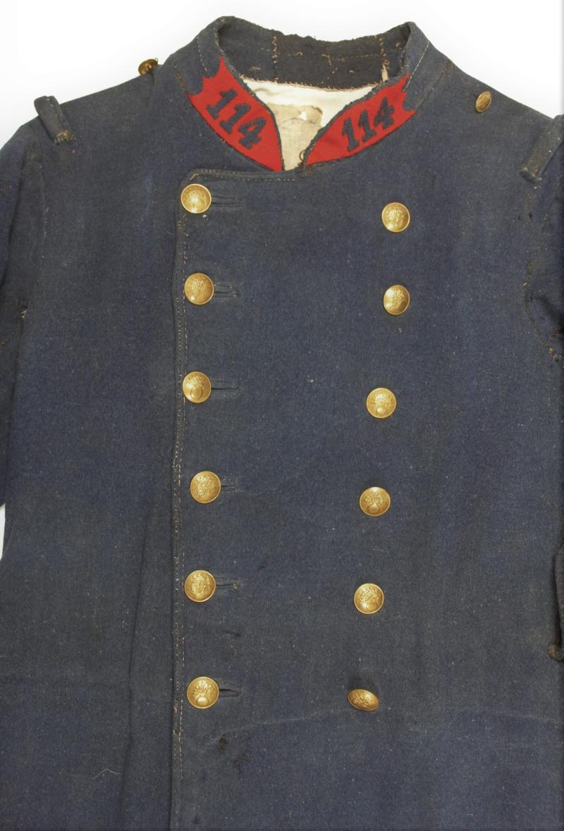 WW1 114th Infantry Regiment 1877 Pattern Greatcoat- As Worn 1914