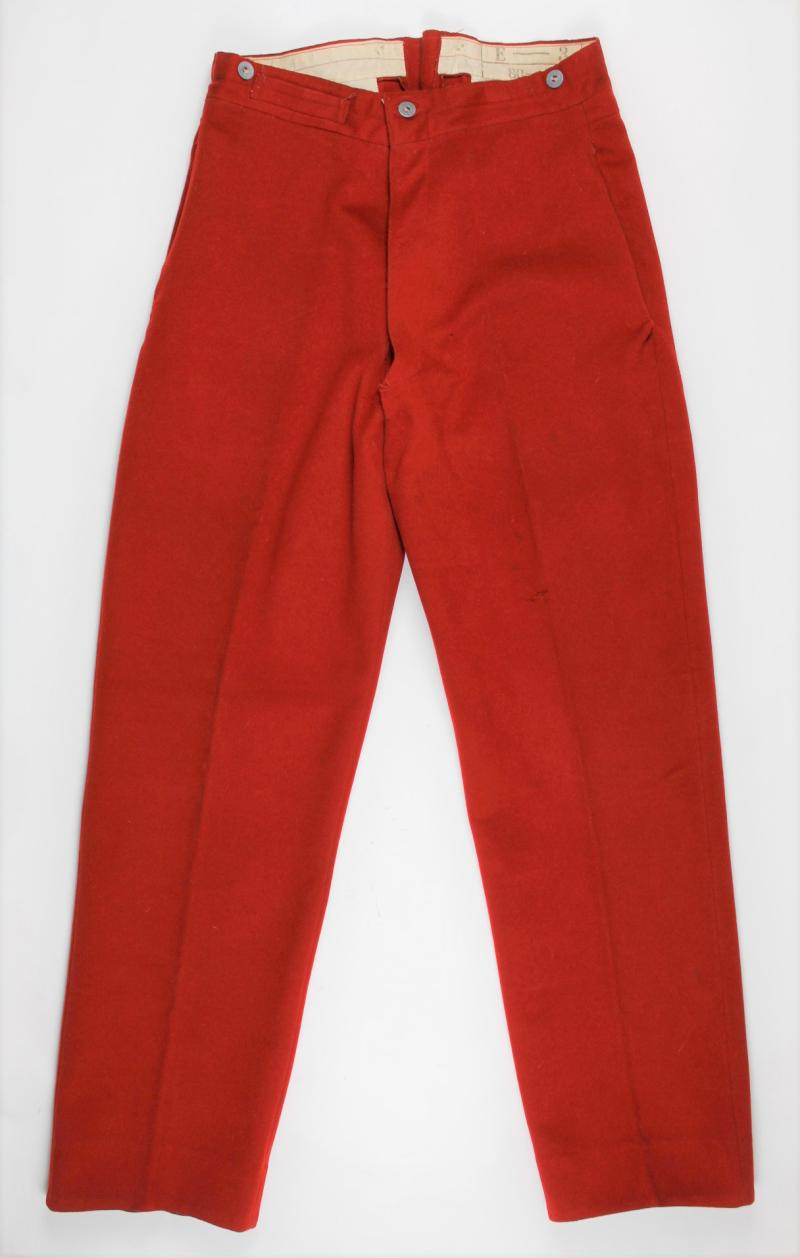 WW1 French Infantry Other Ranks Trousers (Marked To 133rd Infantry Regiment)