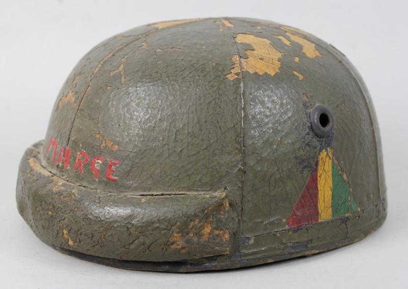WW2 British Armoured Crews Helmet , 5th Inniskillen Dragoon Guards Helmet
