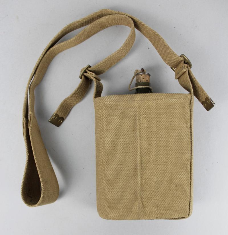 CS Militaria | WW2 British '37 Patt Waterbottle And Shoulder Strap 1943/44