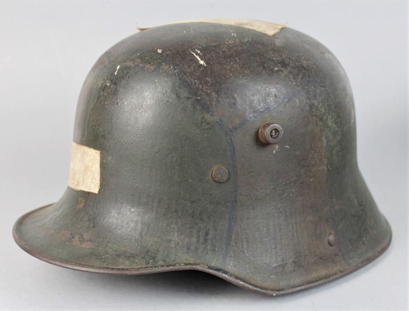 CS Militaria | Rare WW1 German 'Post Home' M16 Camouflage Helmet