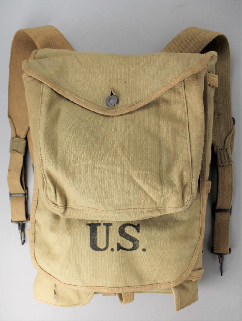 CS Militaria WW1 US M1910 Haversack With Meatcan Pouch 1918