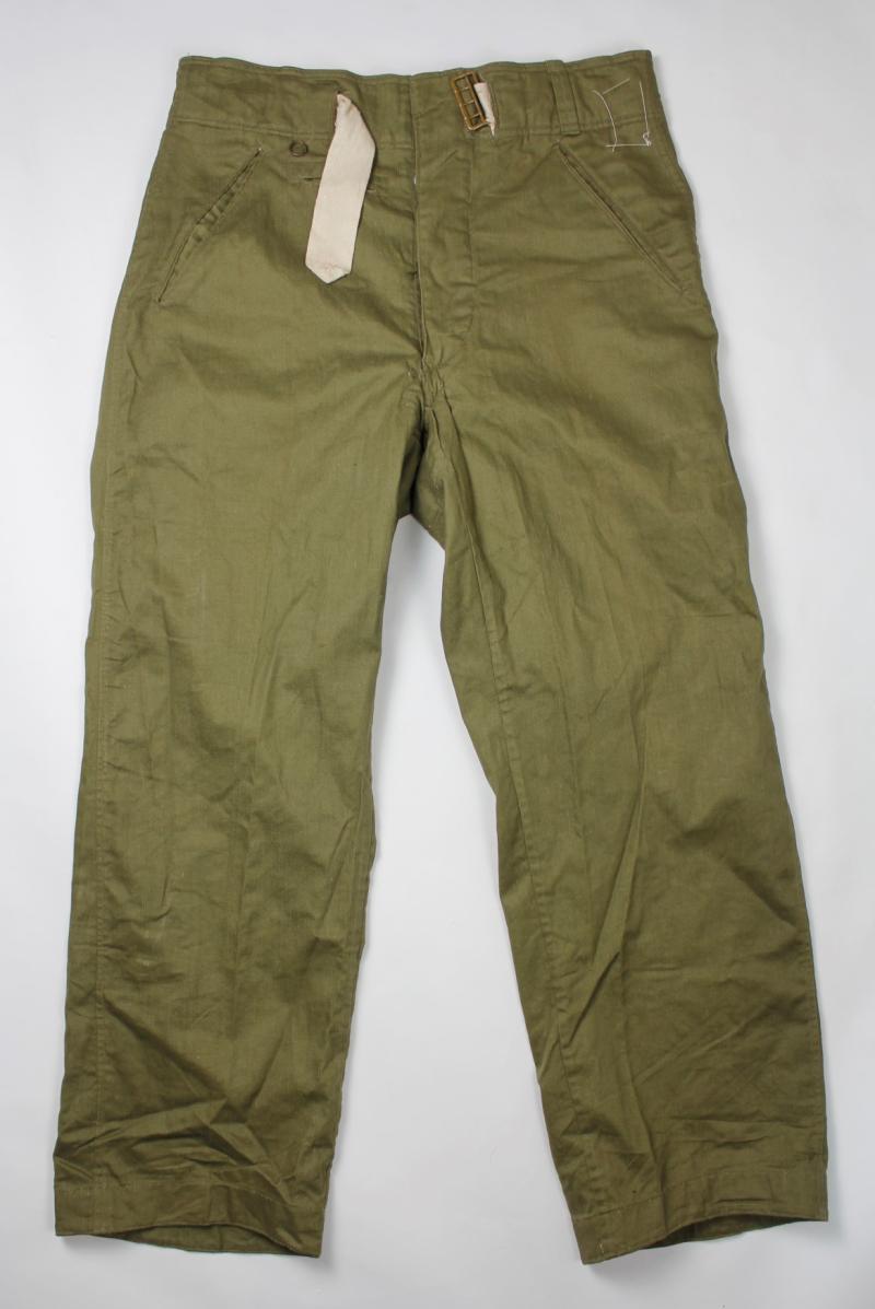 WW2 German Straight Leg Tropical Trousers