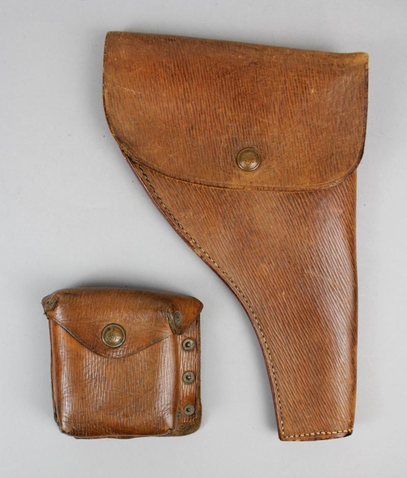 WW2 British 39 Pattern Holster & Cartridge Pouch 1941