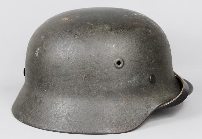 CS Militaria | WW2 German Army M40 Helmet With Original Chinstrap