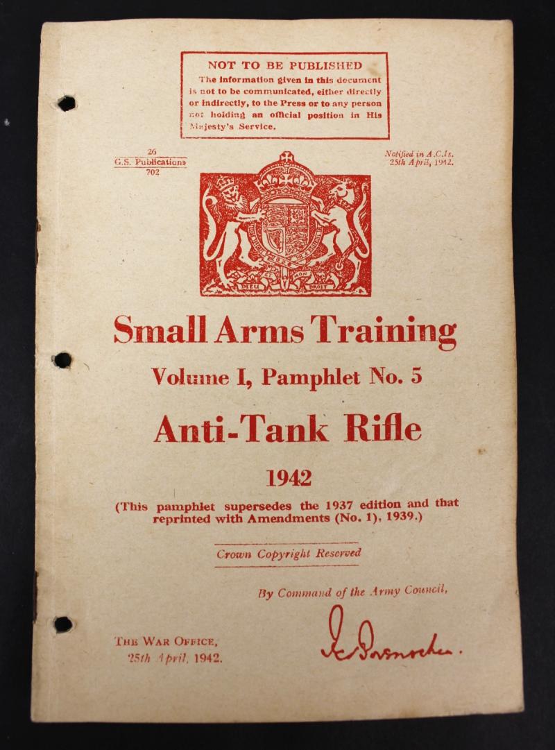 WW2 Small Arms Training Pamphlet - GRENADE 1942