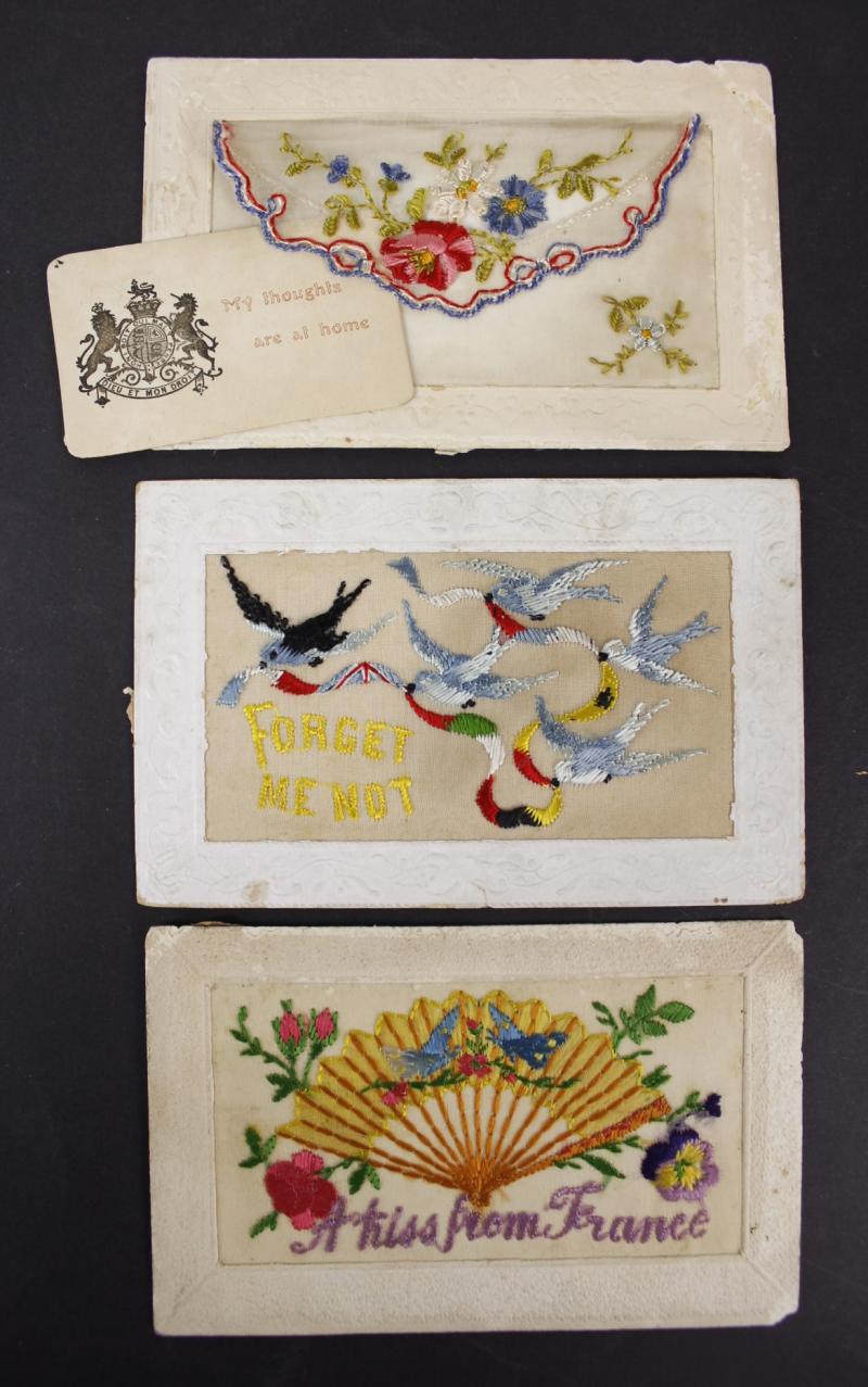 3 x WW1 Sweetheart cards - Boulogne Sur Mer 1917 Interest