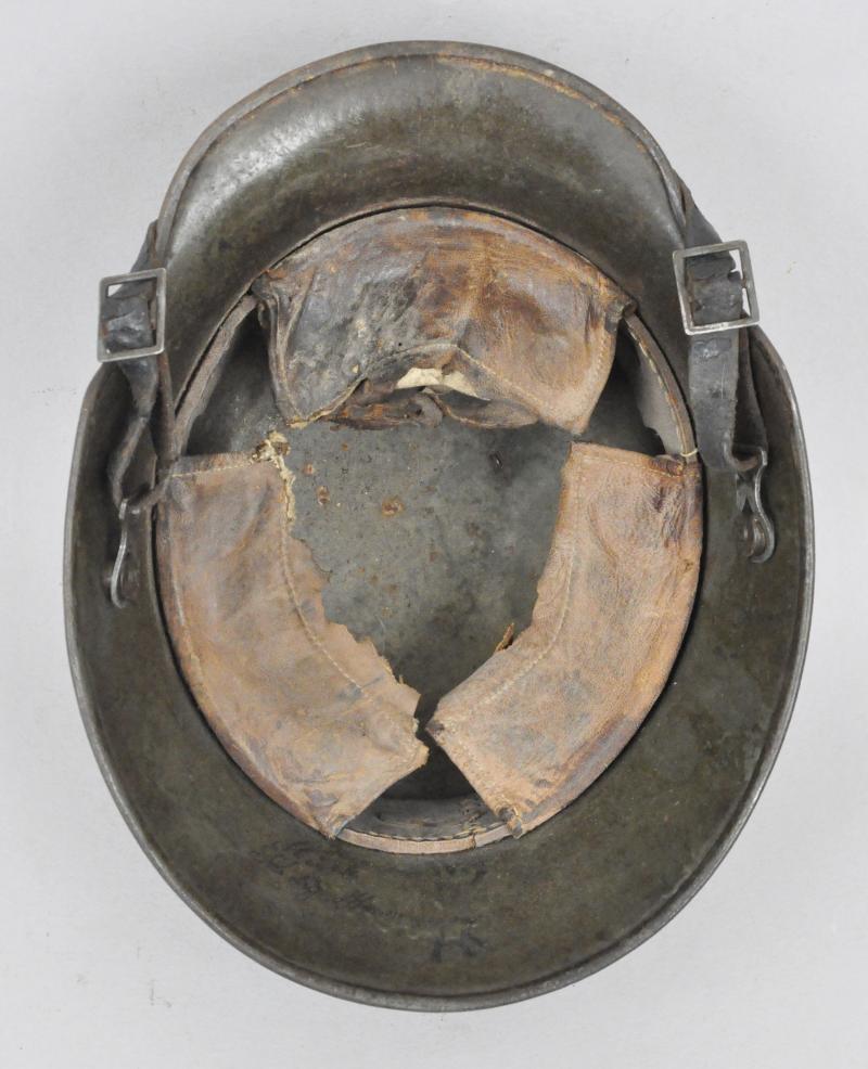 CS Militaria | WW1 German M16 Casualty Helmet - From The Marne Area 1918