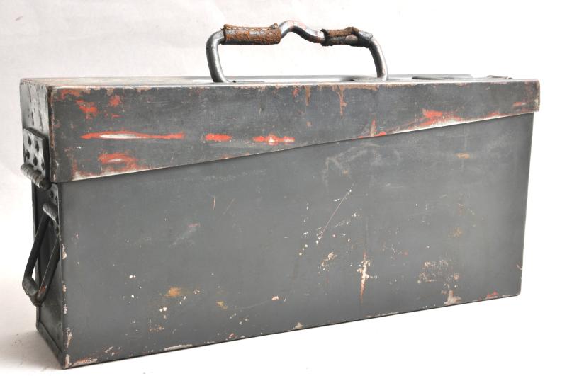 WW2 German MG Tin , Ordnance Grey Painted Steel