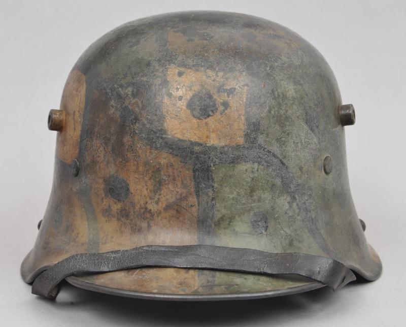 WW2 German M17 Helmet With Dotted Camouflage Scheme