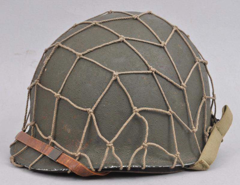 WW2 US M1 'Fixed Bales' Helmet With Camouflage Net - Classic D-Day