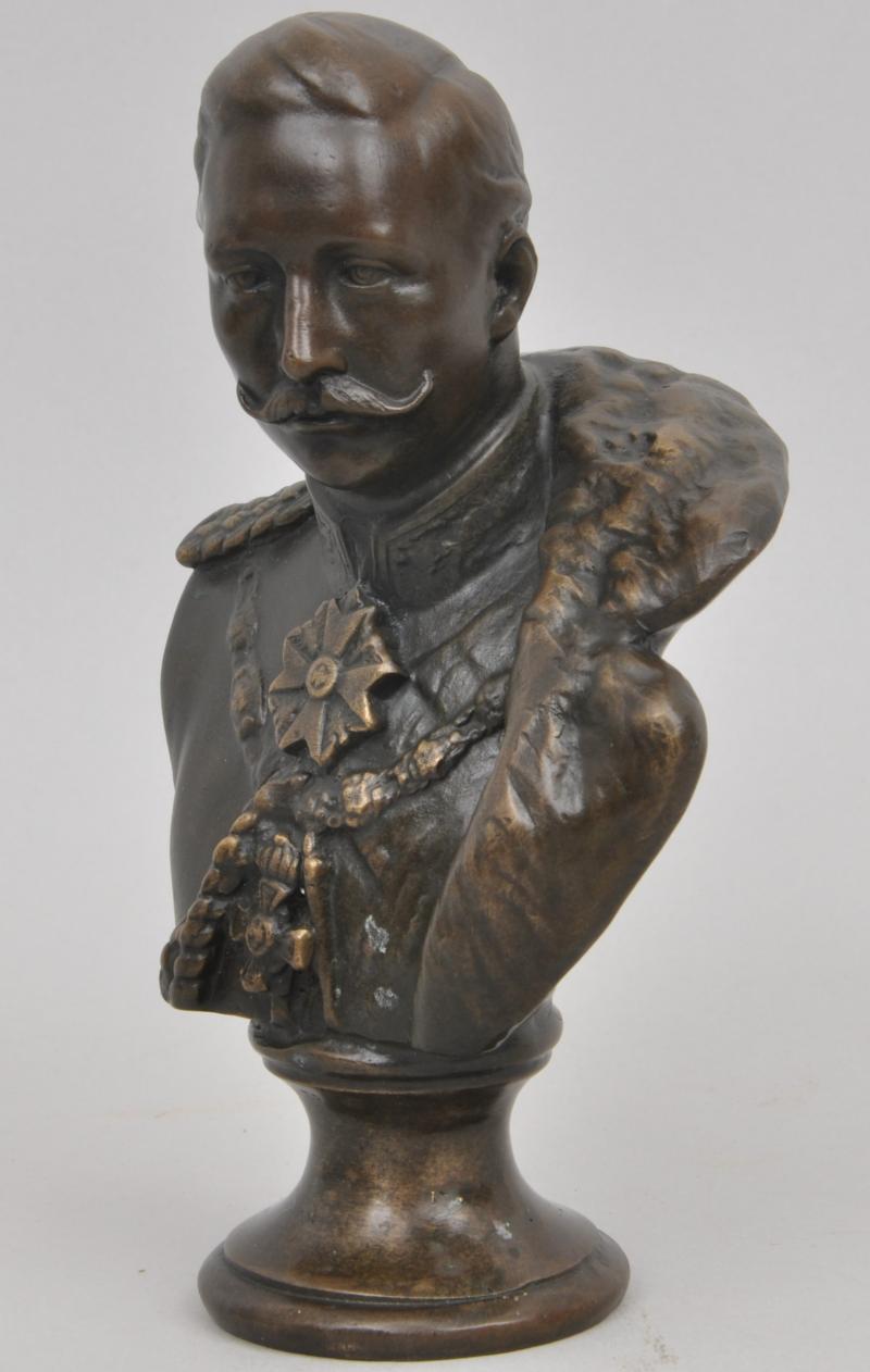 Kaiser Wilhelm Bronze Bust By Glodenbeck