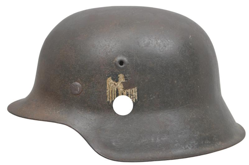 WW2 German M42 Single Decal Army Helmet
