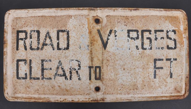WW2 British Royal Engineers  ' Roads & Verges ' Mines Sign