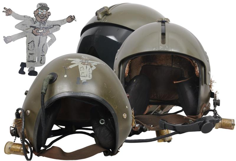Vietnam Period US Helicopter Crewmans APH-5 Helmet With Artwork