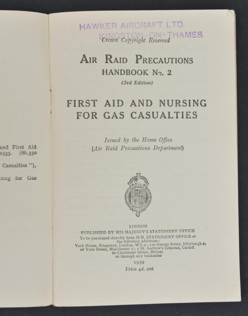 CS Militaria | ARP Handbook No.2 - First Aid & Nursing For Gas Casualties