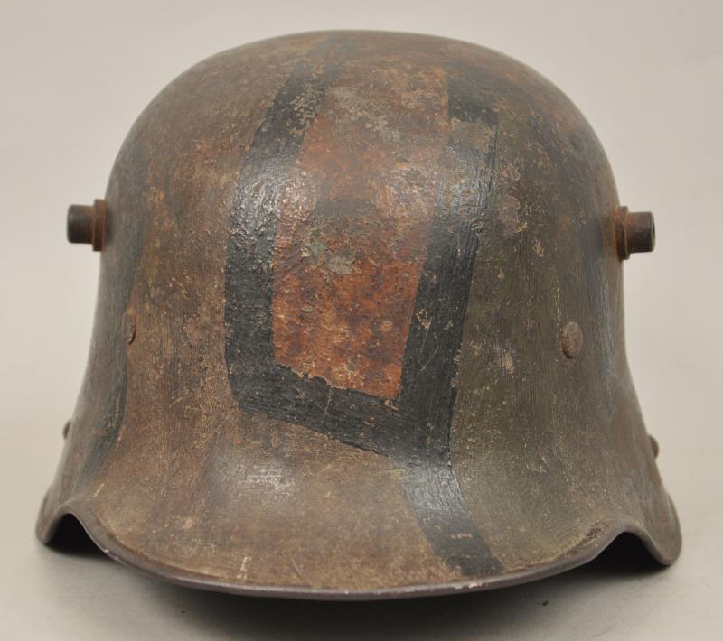 WW1 German Three Colour Camouflage Helmet