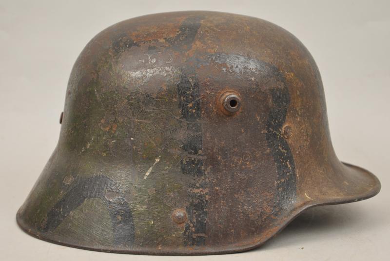 WW1 German Three Colour Camouflage Helmet