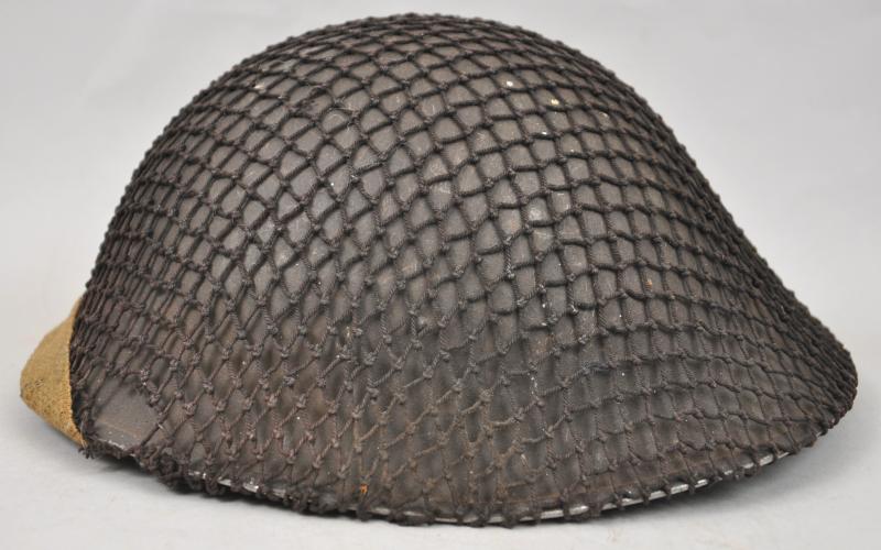 WW2 British MkIII 'Turtle' Camouflage Netted Helmet 1944