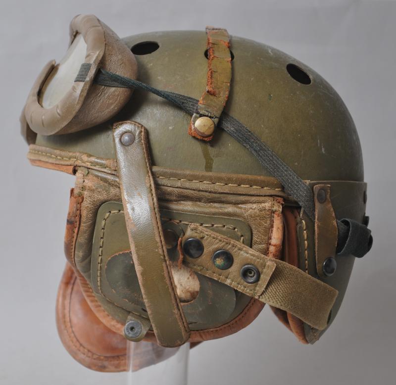 CS Militaria | WW2 US Tankers Helmet With Goggles