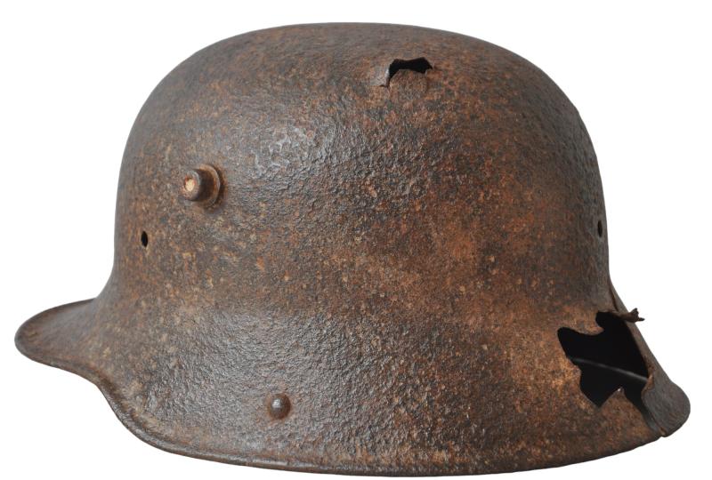 WW1 German Relic Battle Damaged Helmet