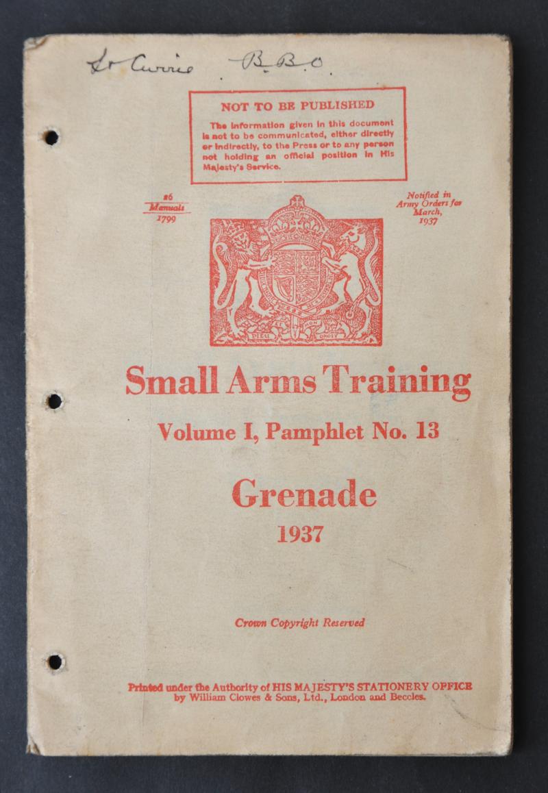 'Grenade 1937' - WW2 British Small Arms Training Manual