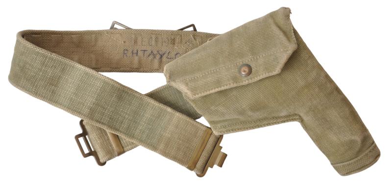 WW2 British '37 Patt Webbing Belt & Holster 1941 - Always Been Together