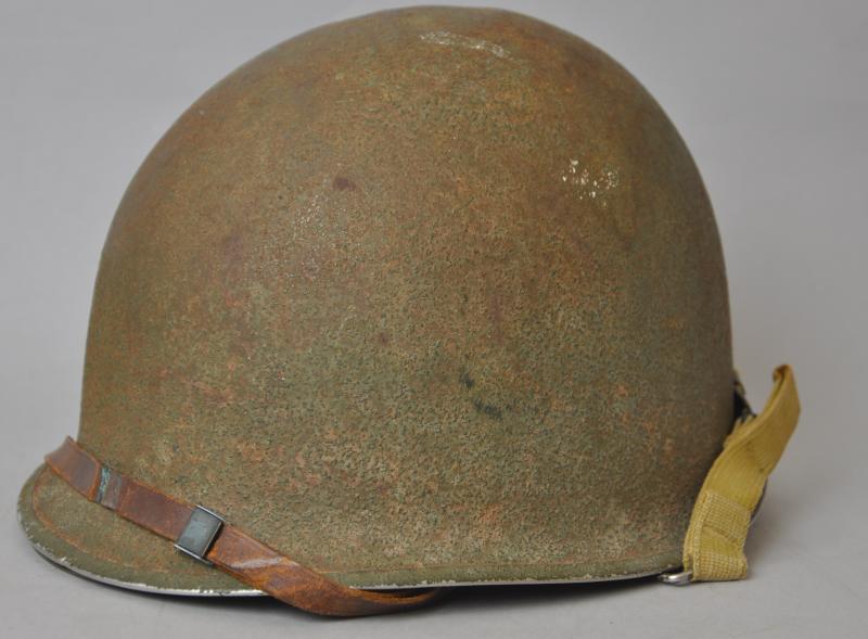WW2 US M1 Front Seam , Swivel Bales Helmet - With Name & Serial Number