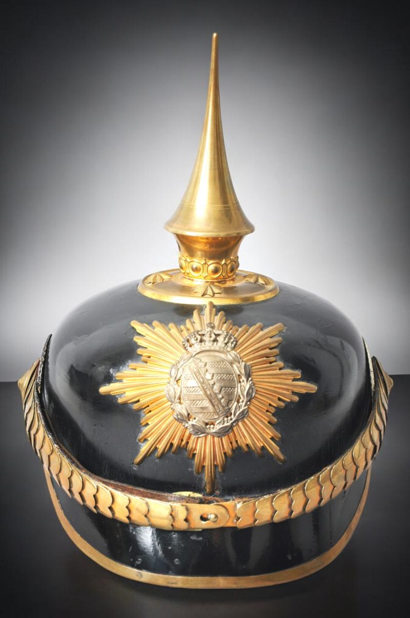 WW1 German Saxon Train  Pickelhaube - ‘Luxury’ Quality Private Purchase