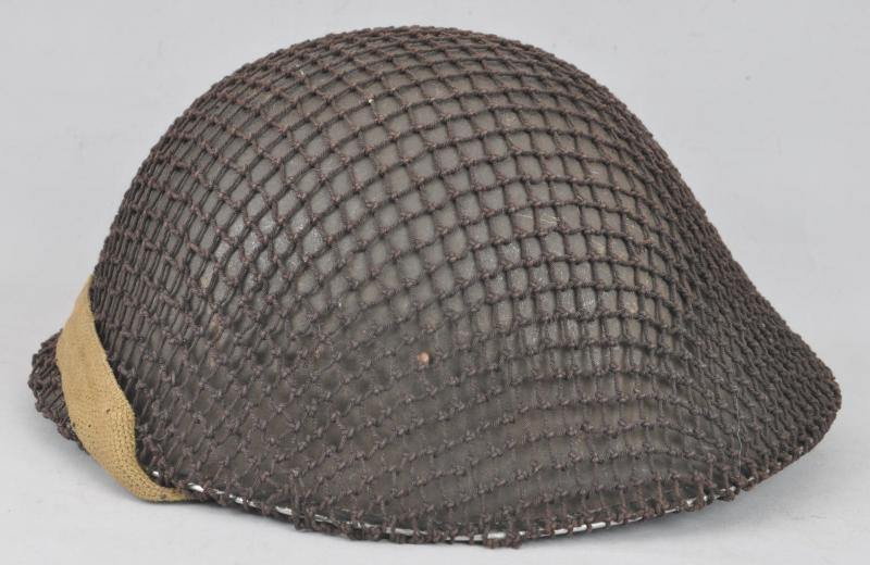 WW2 British Netted Camouflage MkIII Turtle Helmet 1944