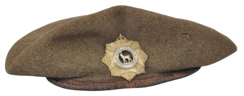 WW2 Canadian Khaki Beret 1944 -  Saskatchewan Regt.