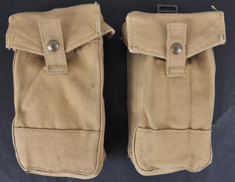 WW2 Canadian MkI Pouches With Ballasite Cartridge Loops