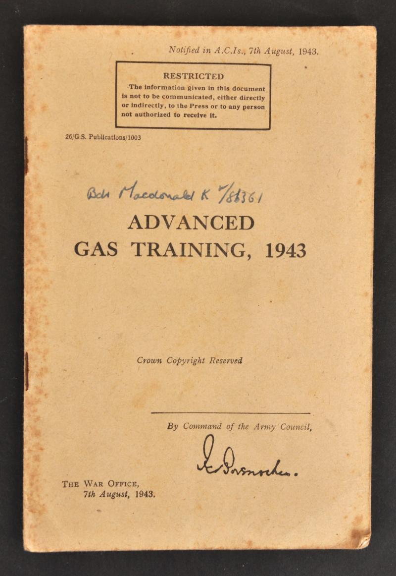 Advanced Gas Training - 1943