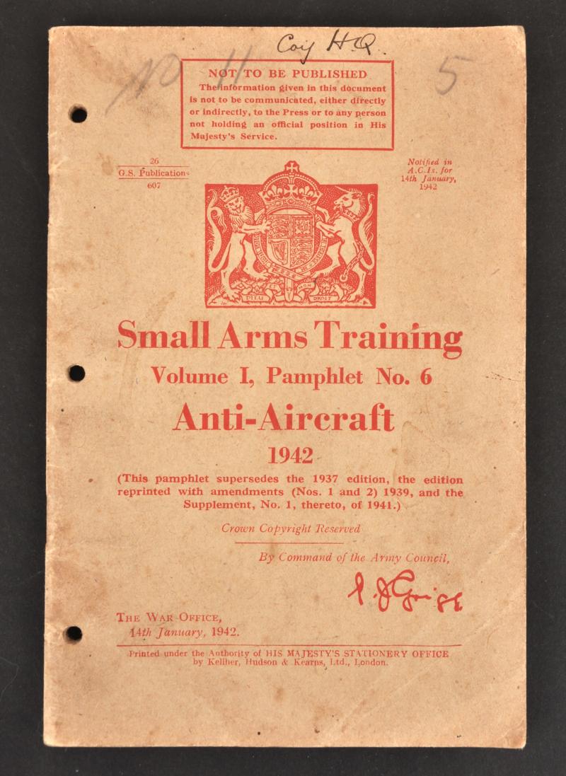 CS Militaria | Anti - Aircraft - Vol.1 , Pamphlet No.6 1942