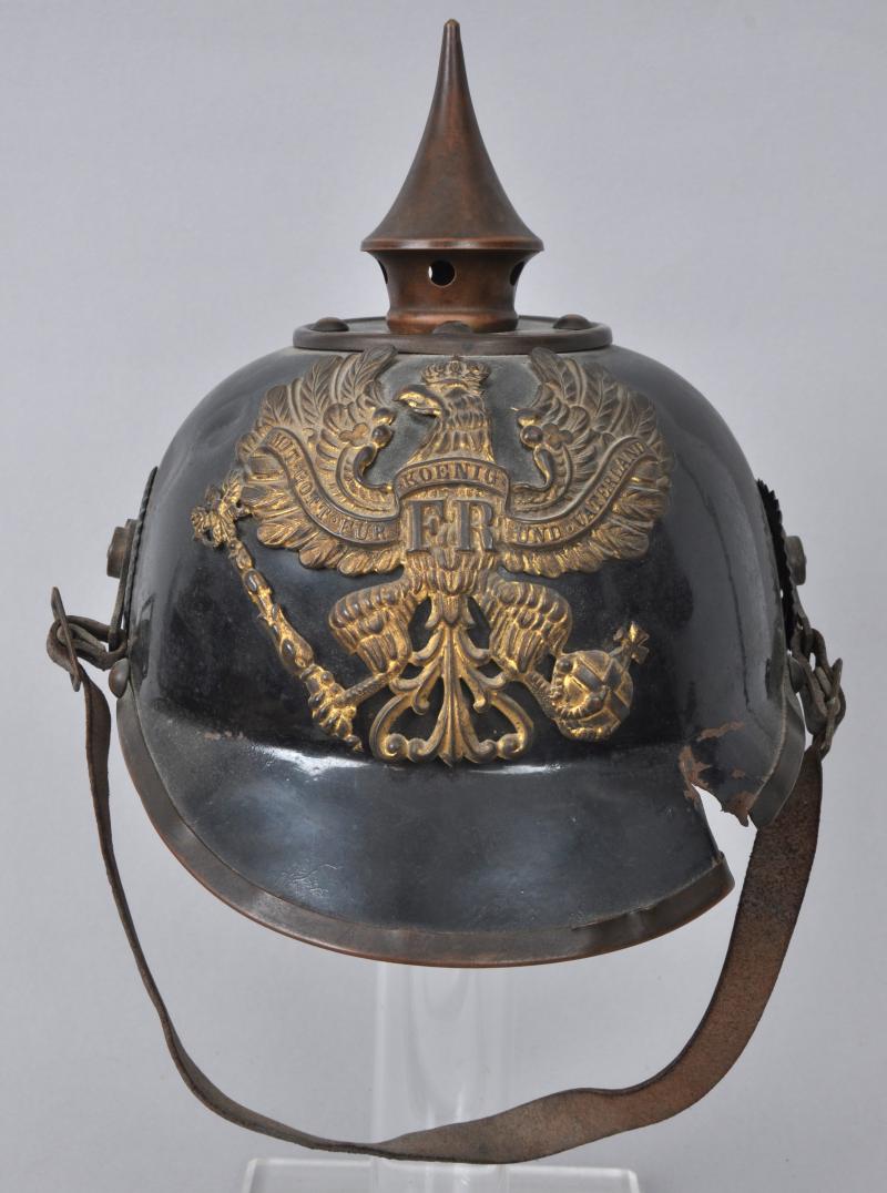 Published Battle Damaged M95 Ersatz Pickelhaube - Feldzug 1914