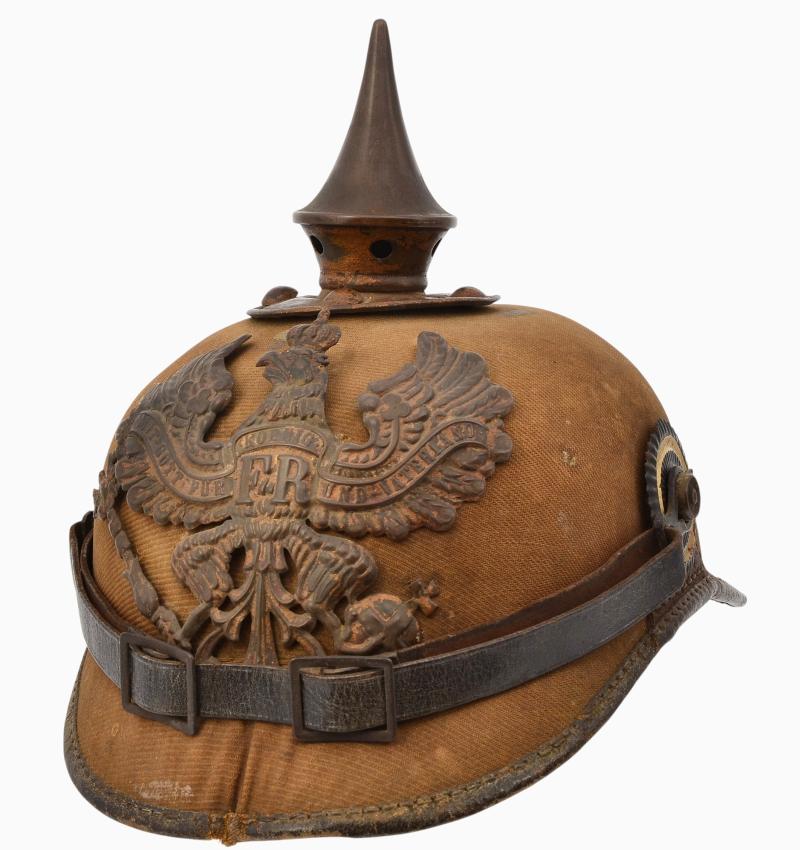 WW1 German Prussian Ersatz Cloth Covered Pickelhaube